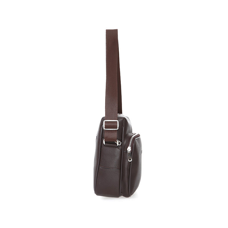 Men's Black Synthetic Leather Bag
