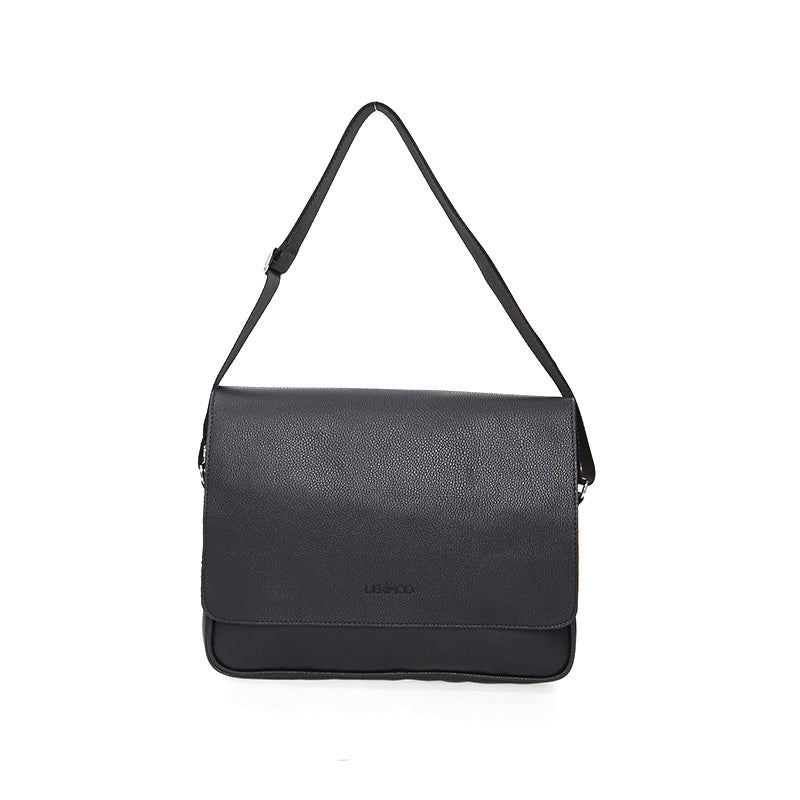 Men's Black Synthetic Leather Bag