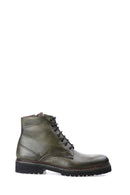 Men's Green Leather Boots | Derimod
