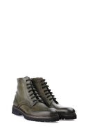 Men's Green Leather Boots | Derimod