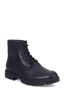 Men's Black Leather Boot | Derimod