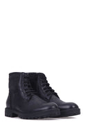 Men's Black Leather Boot | Derimod