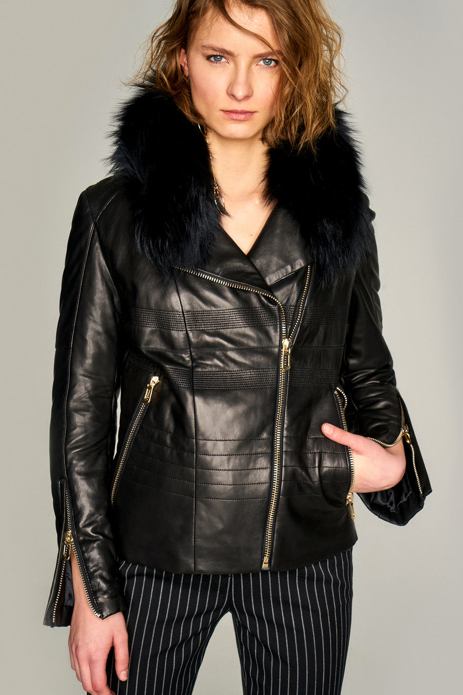 Anita Women's Leather Jacket 17WGD5407U4 | Derimod