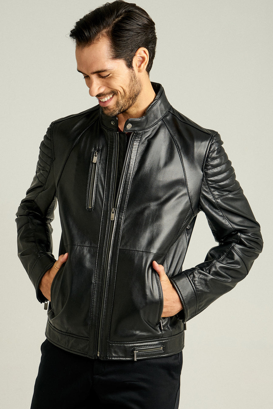 Bono Men's Leather Jacket 17WGE61761M | Derimod