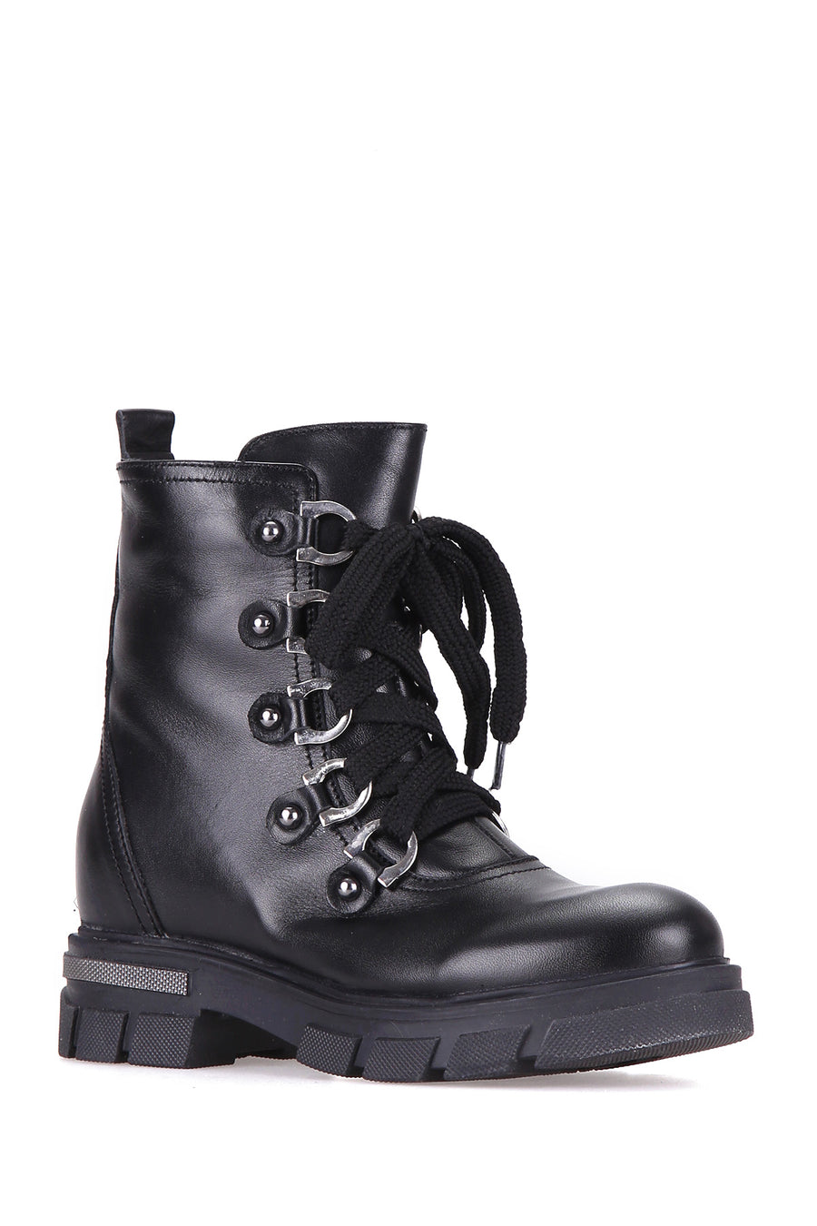 Lace-Up Women's Leather Boots
