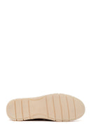Men's Beige Chunky Suede Leather Loafers | Derimod