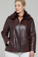 Samantha Women's Leather Jacket | Derimod