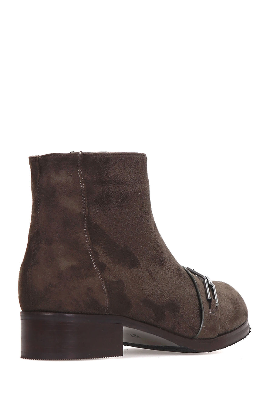 Women's Suede Buckle Boots