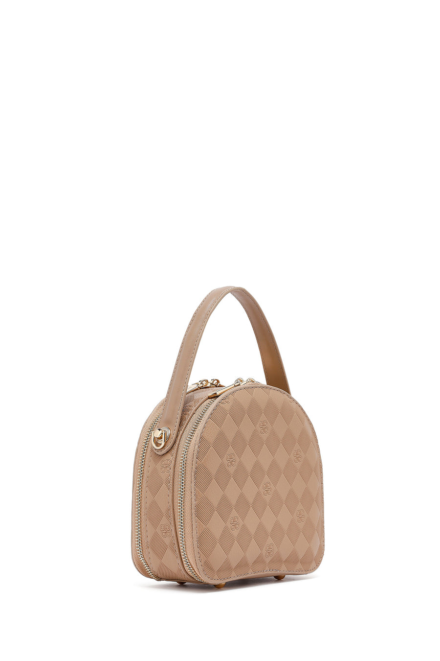 Women's Brown Long Strap Printed Mini Handbag