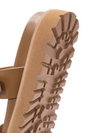 Women's Brown Double Buckled Thick Soled Slippers | Derimod