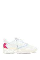 Derimod Zero Woman White Lace-Up Chunky-Soled Fabric Sneakers | Derimod