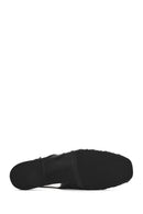 Women's Black Open Back Patterned Ballerinas | Derimod