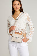 Women's Crossbody Bag with Staple Detail | Derimod