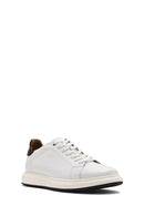 Men's White Lace-up Leather Sneaker | Derimod