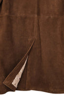 Pamela Women's Brown Suede Leather Coat | Derimod