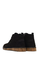 Male Black Zip Closure Nubuck Leather Boots | Derimod