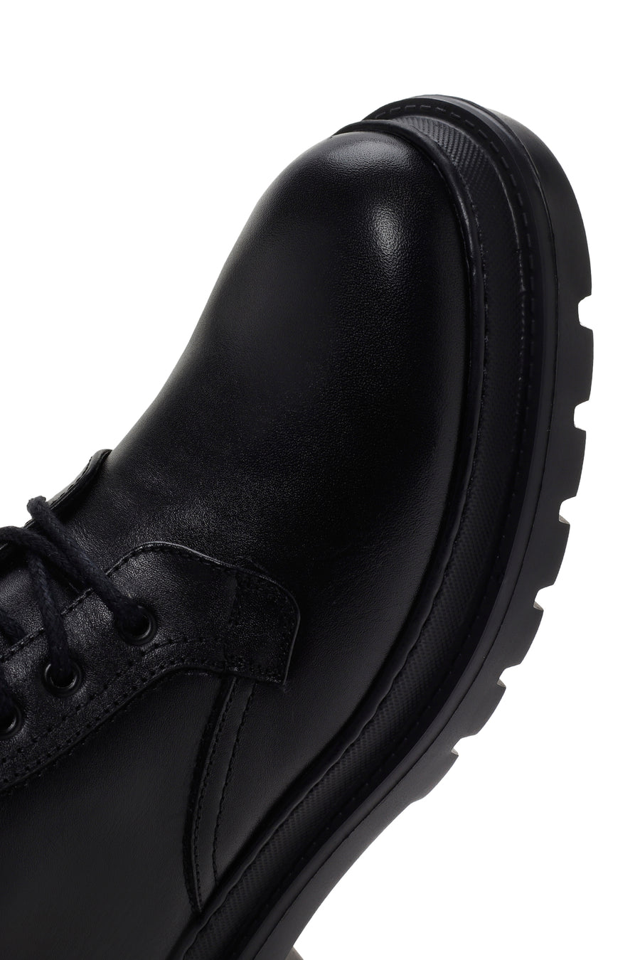 Men's Black Zippered Casual Leather Boots