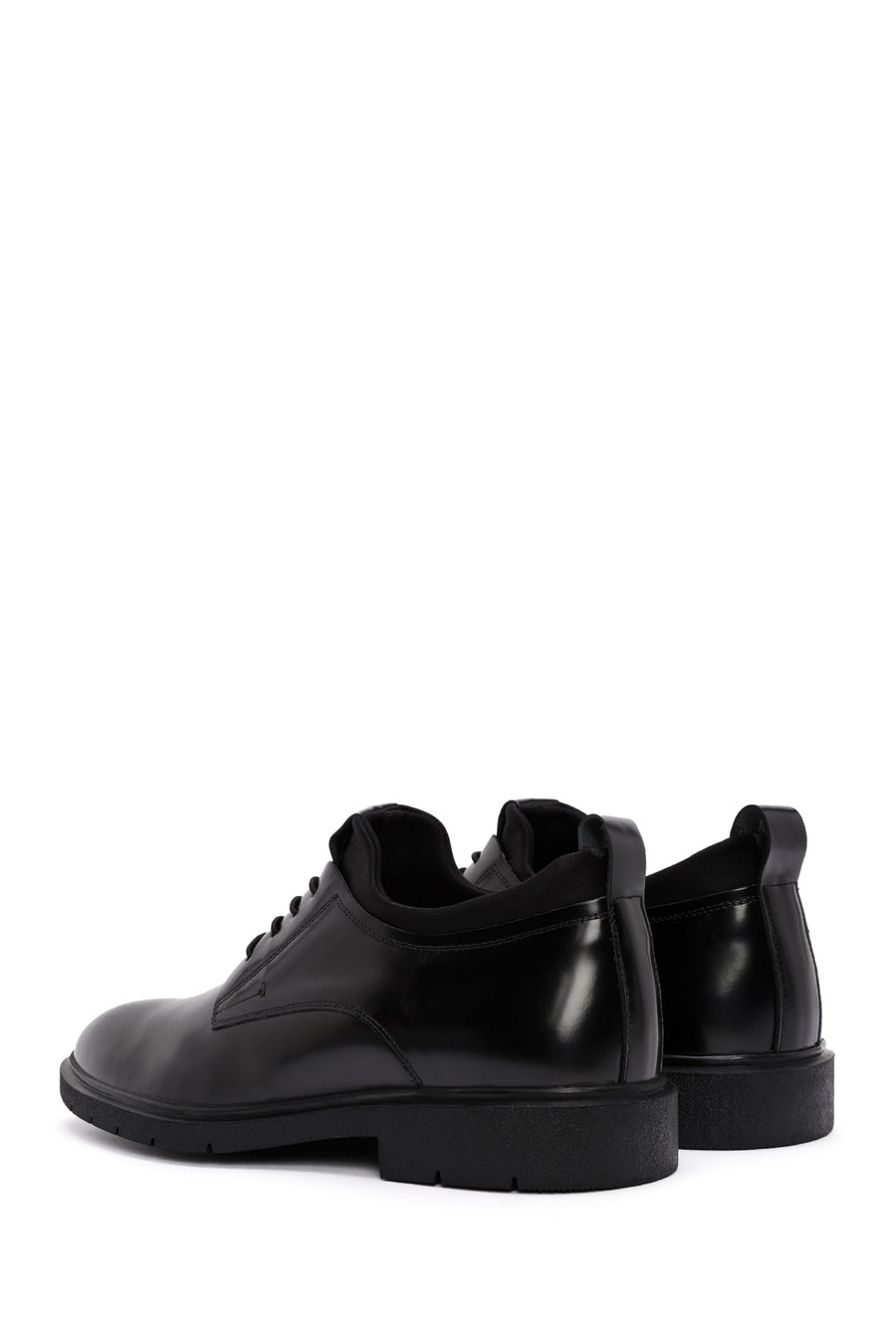 Men's Black Lace Up Leather Casual Shoes