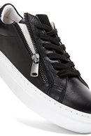 Women's Leather Zipper Detailed Sneaker | Derimod