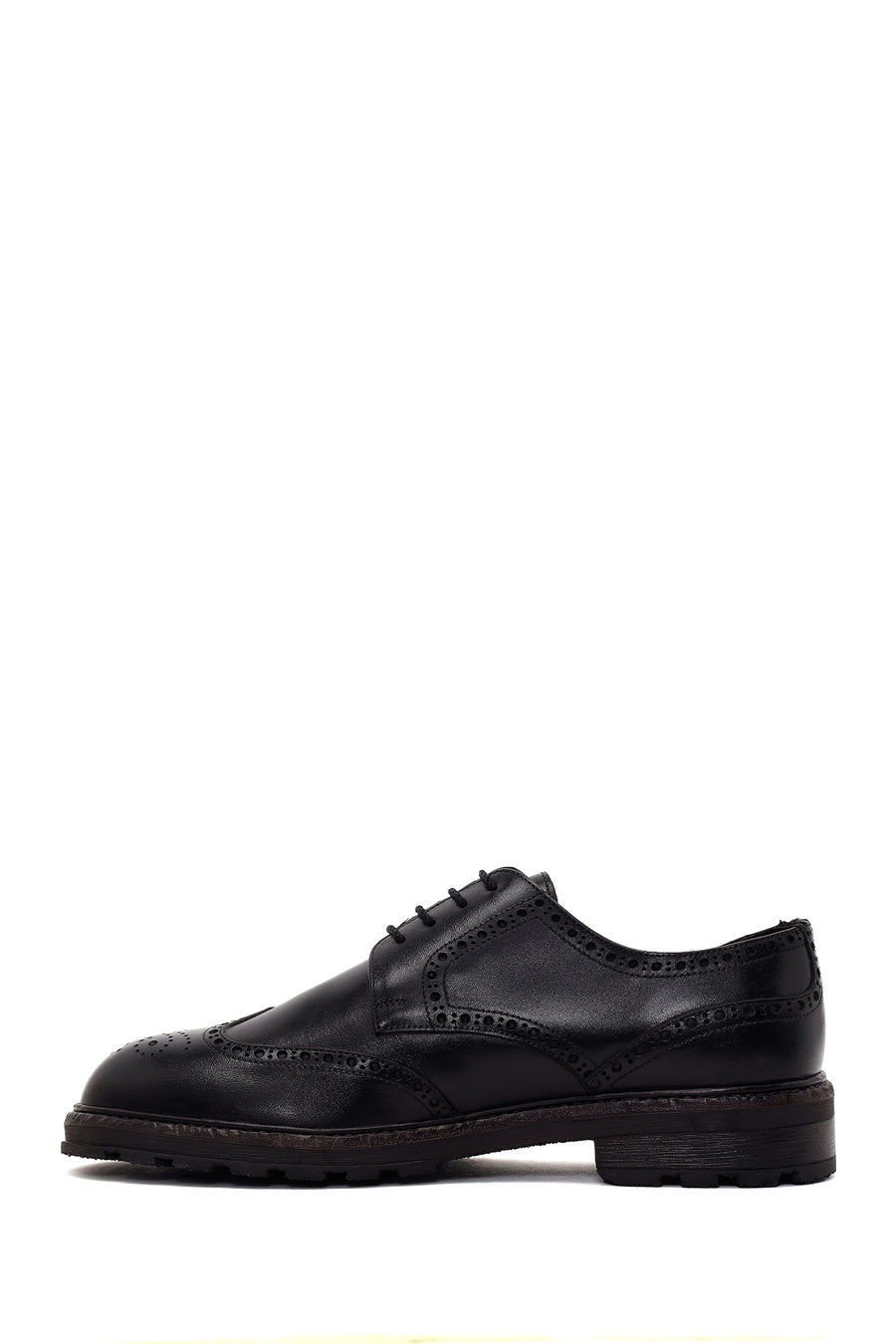 Male Black Lace-up Leather Casual Shoes