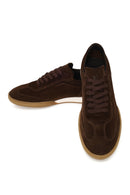 Male Brown Lace-Up Suede Leather Sneaker | Derimod