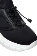 Kadın Siyah Kalın Tabanlı Kumaş Sneaker | Derimod