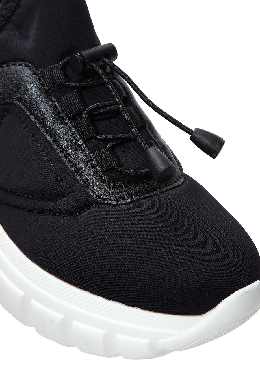 Kadın Siyah Kalın Tabanlı Kumaş Sneaker