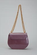 Lilac Women's Leather Shoulder Bag with Chain Handle | Derimod