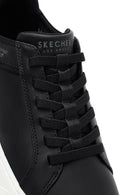 Skechers Men's Black Court Break Lace-Up Chunky Sole Leather Sneakers | Derimod