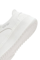 Skechers Men's White Court Break Lace-Up Chunky Sole Leather Sneakers | Derimod
