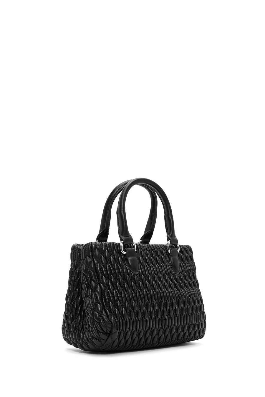 Women's Black Long Strap Quilted Handbag