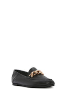 Kadın Siyah Deri Maskülen Loafer | Derimod
