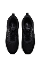 Alberto Guardiani Women's Black Louise Thick Soled Leather Sneaker | Derimod