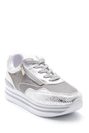 Women's High Sole Zipper Detailed Sneaker | Derimod