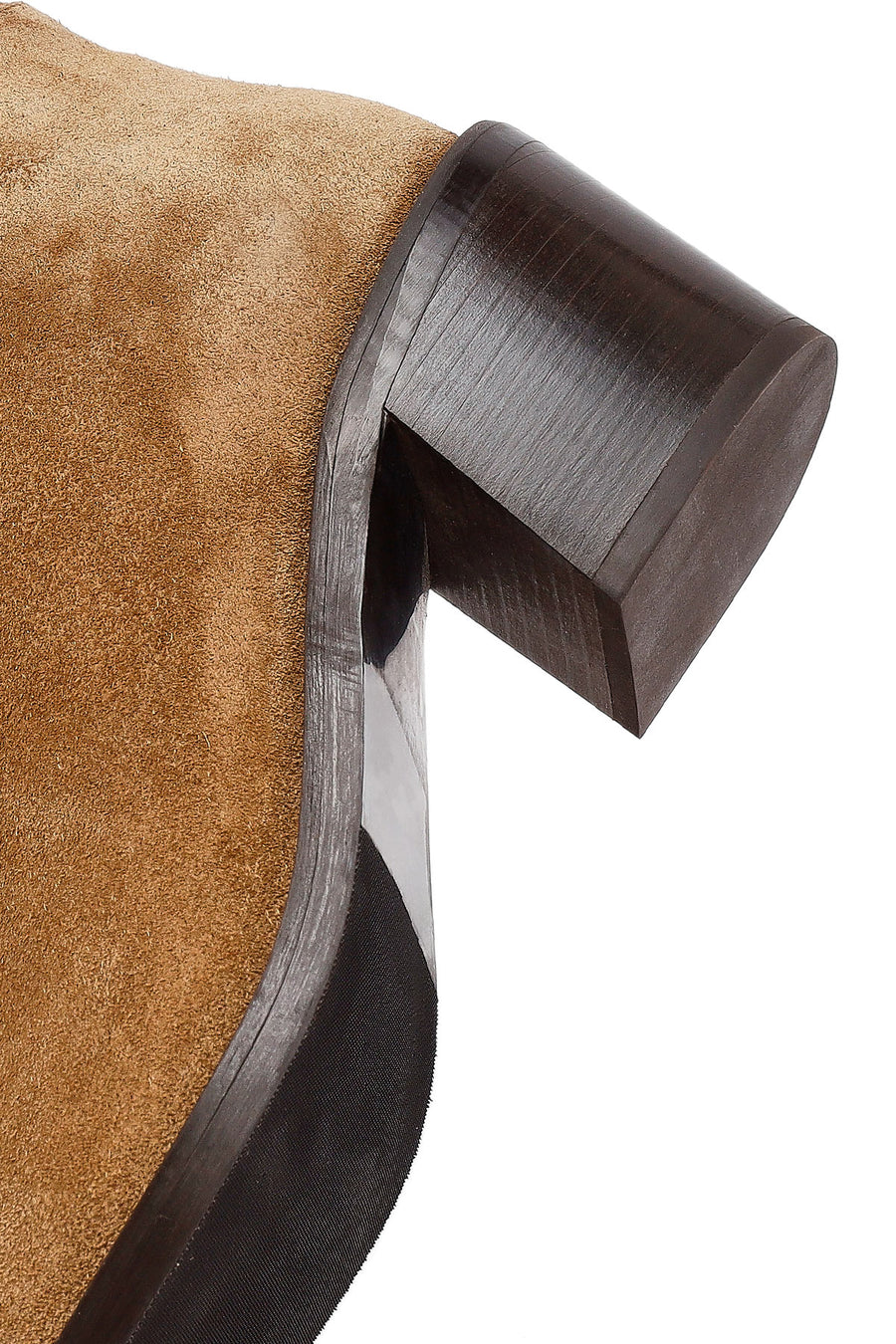 Woman Mink Chunky Heel Suede Leather Cowboy Boots