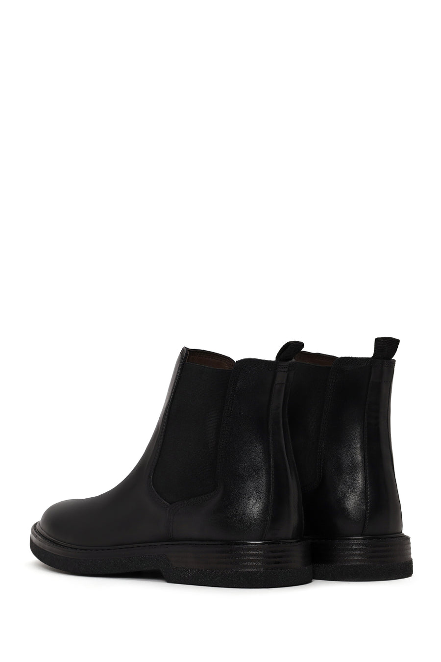 Male Black Leather Chelsea Boots