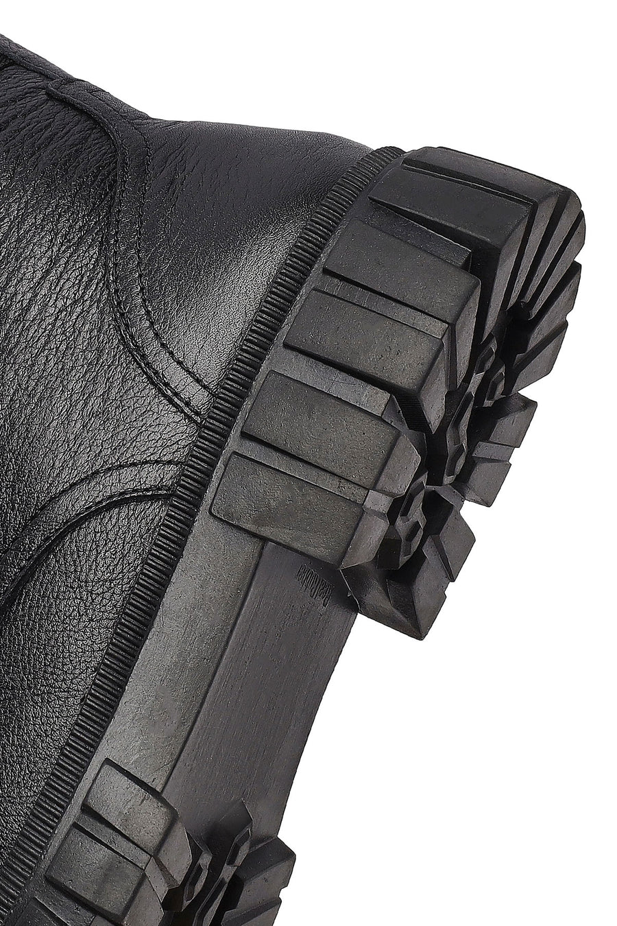 Men's Black Zippered Leather Casual Boots