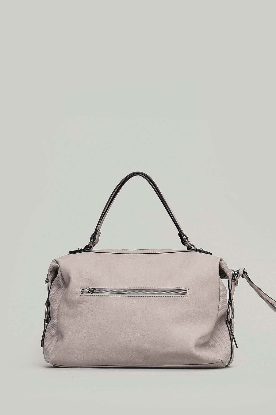 Women's Gray Synthetic Leather Bag