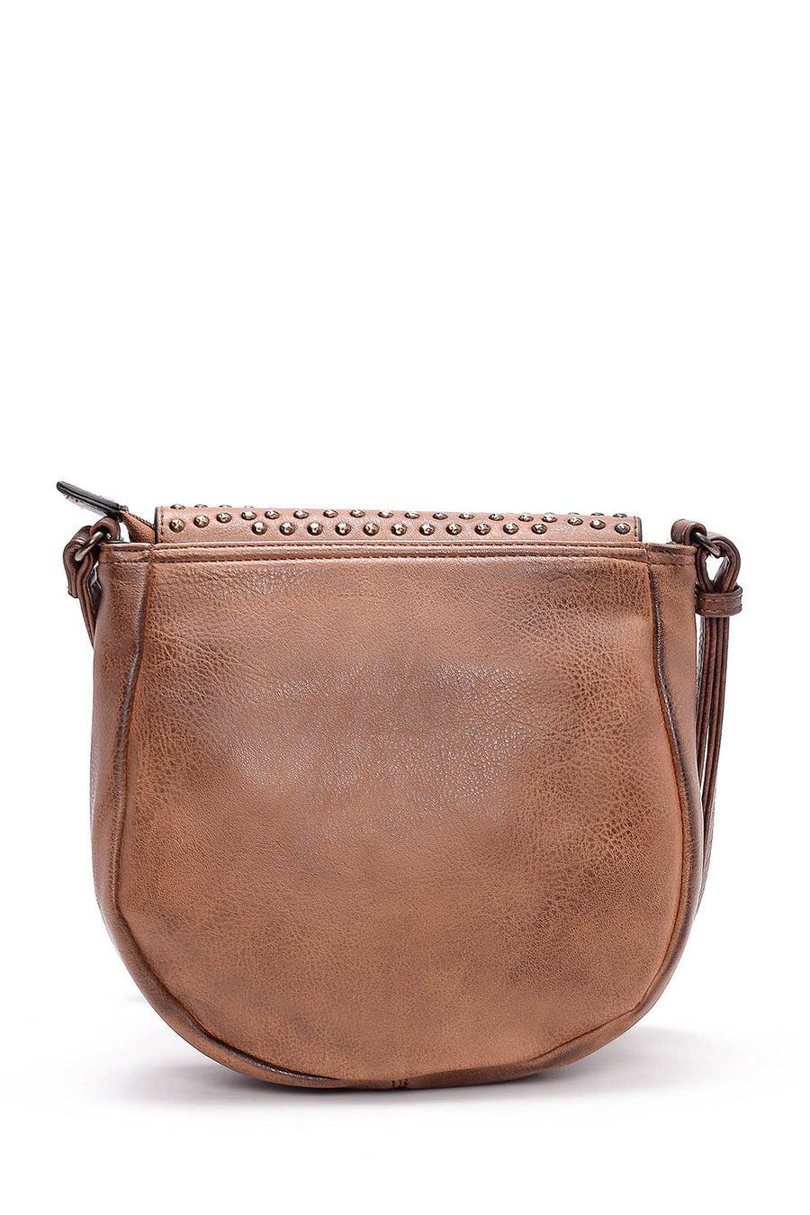 Women's Camel Synthetic Leather Shoulder Bag
