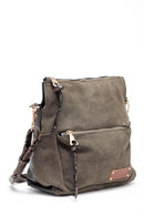 Women Green Synthetic Leather Crossbody Bag | Derimod