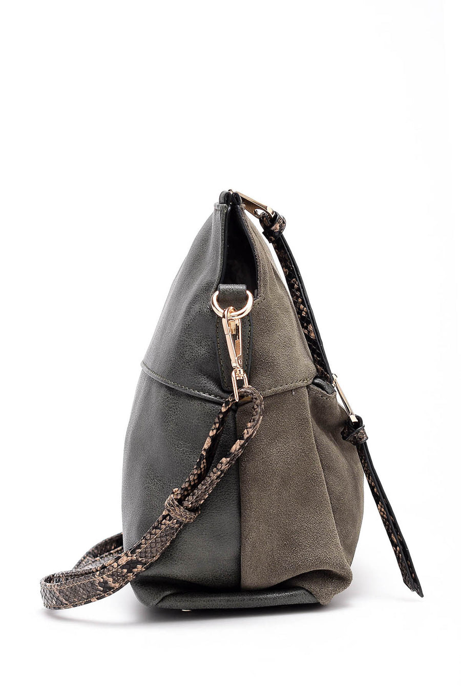 Women Green Synthetic Leather Crossbody Bag