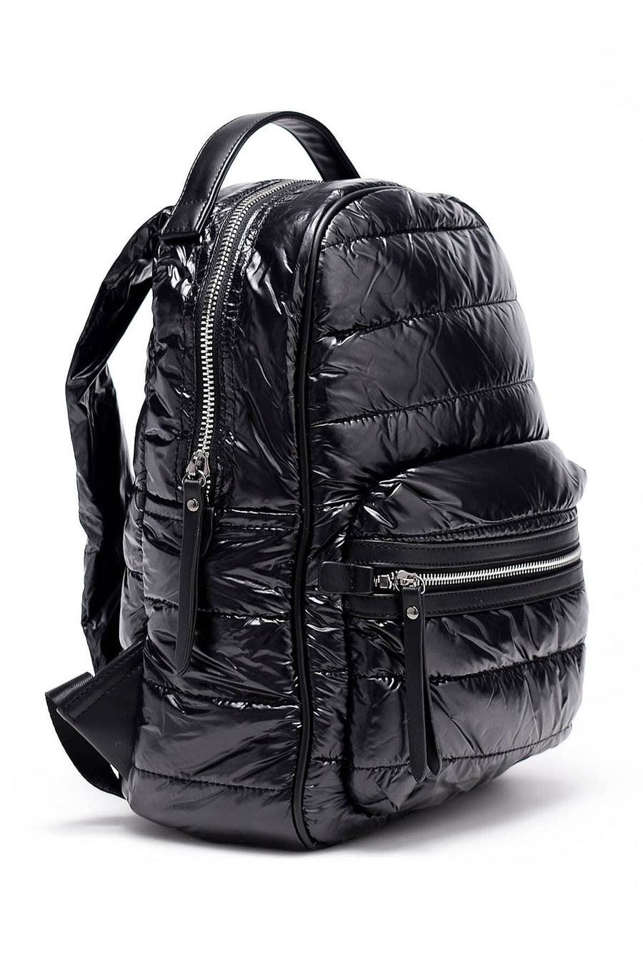 Women's Black Fabric Backpack