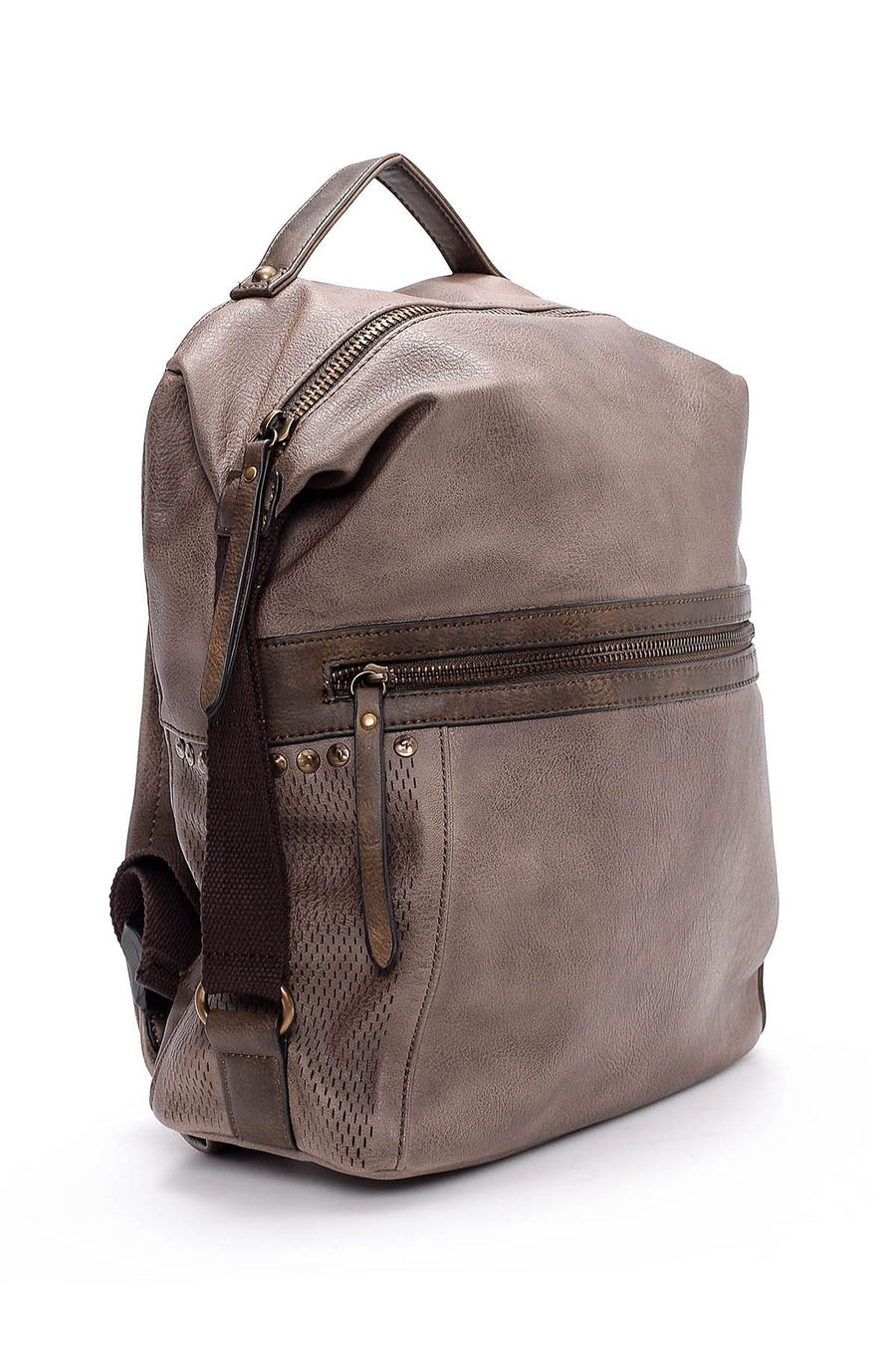 Women's Mink Faux Leather Backpack
