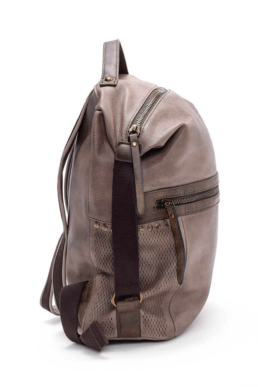 Women's Mink Faux Leather Backpack