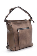 Women's Camel Synthetic Leather Backpack | Derimod