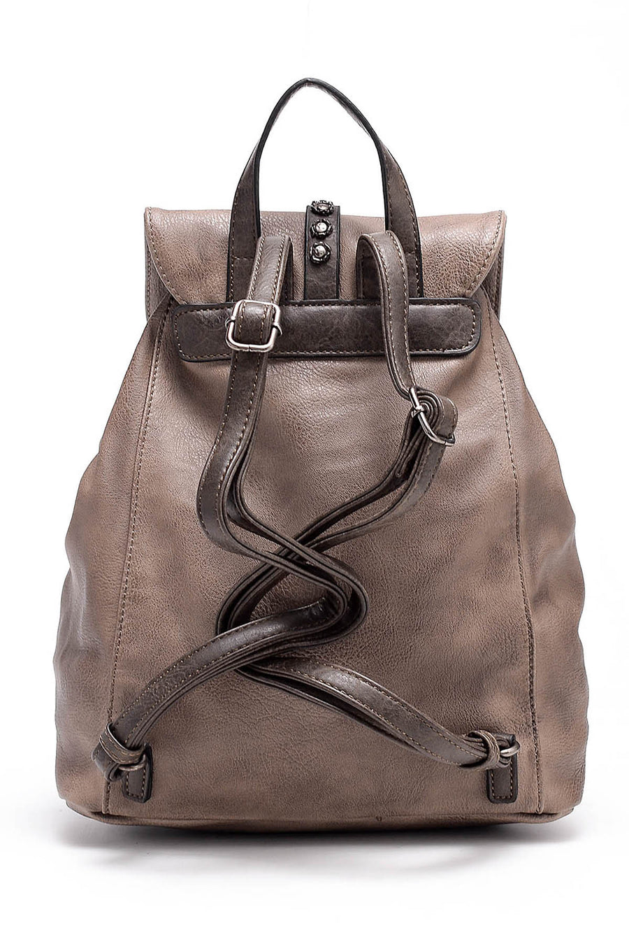 Women's Mink Faux Leather Backpack
