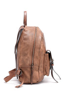 Women's Camel Synthetic Leather Backpack | Derimod