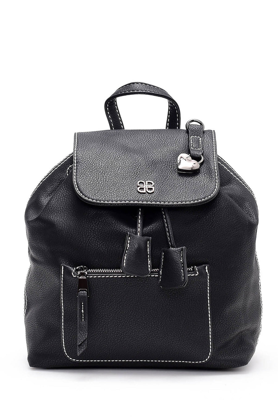 Women's Black Synthetic Leather Backpack 18WBD2674FT | Derimod