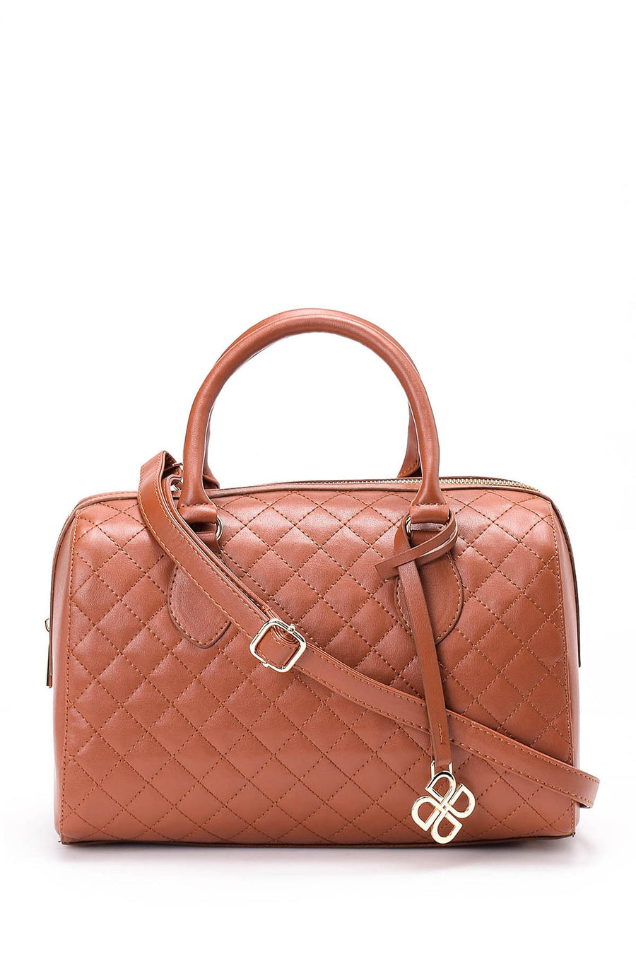 Women's Tan Synthetic Leather Shoulder Bag 18WBD295018 | Derimod