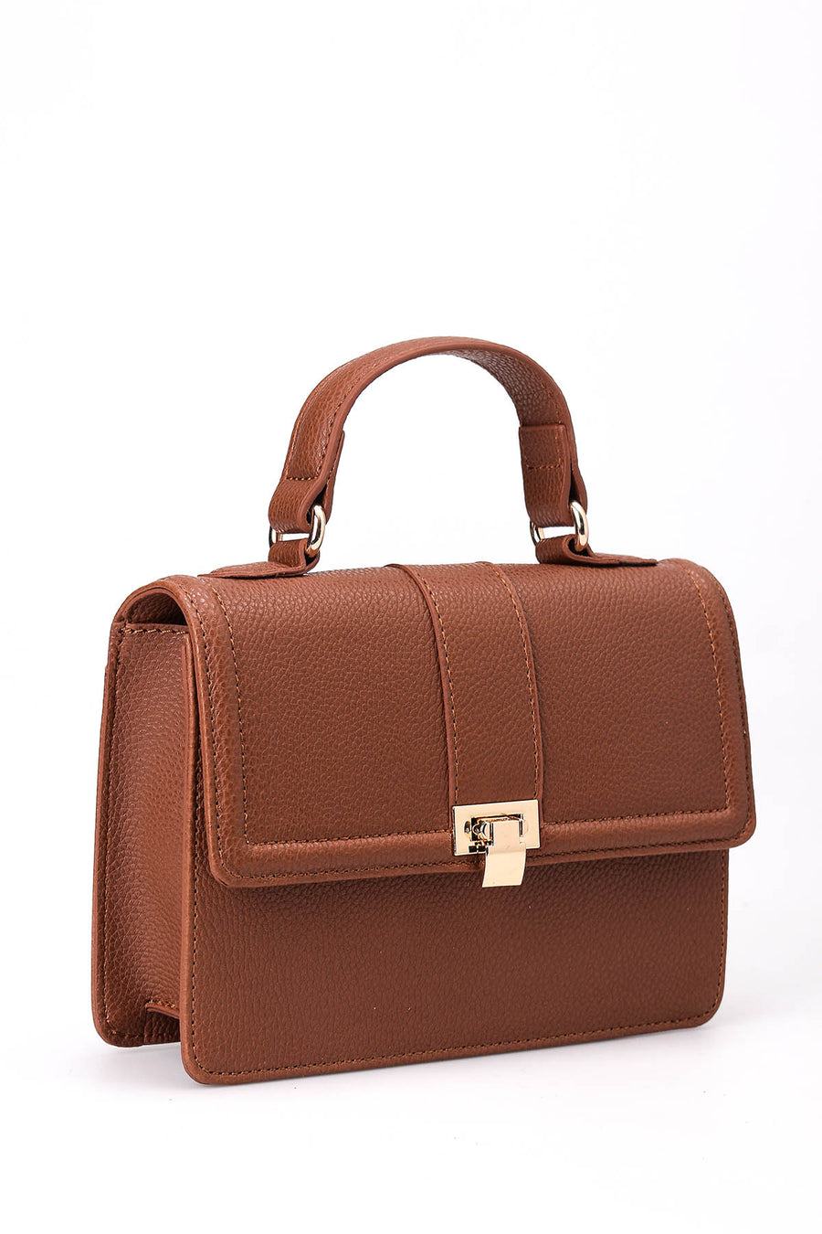 Women's Tan Faux Leather Handbag